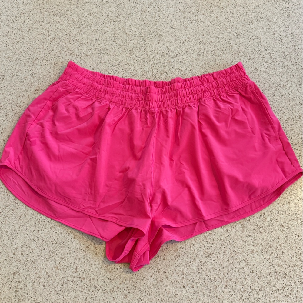 Hot Pink Athletic Shorts with Relaxed Fit
